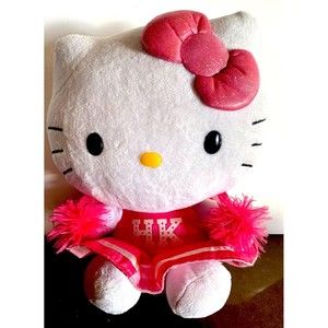 TY Hello Kitty By Sanrio Plush 11 Inch Plush Beanie Stuffed Animal Large Size